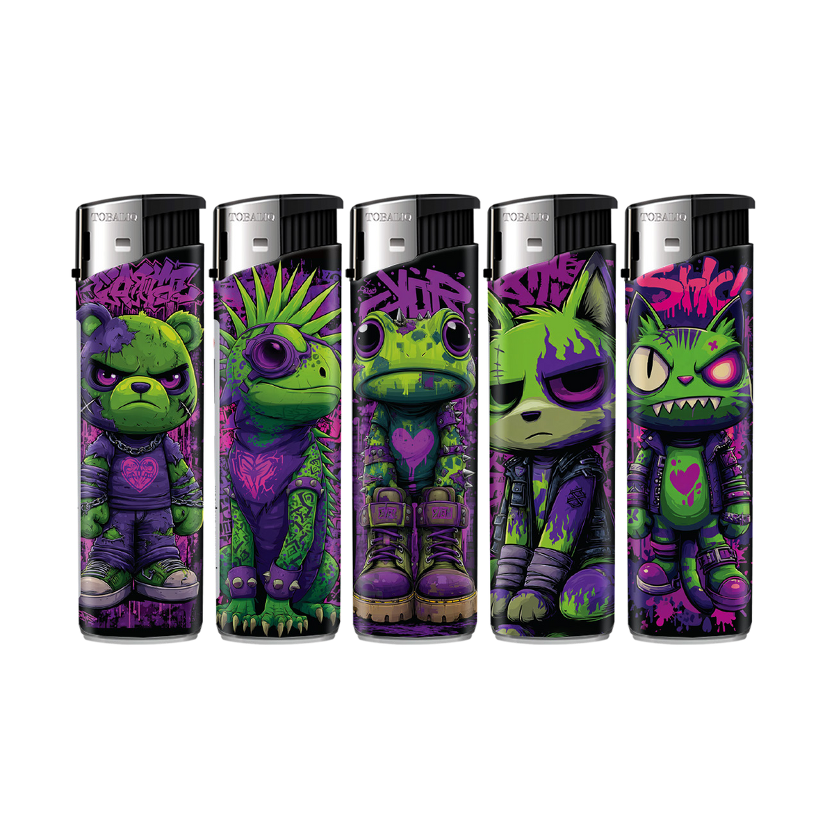 TOBALIQ Feuerzeug - ANGRY PURPLE
