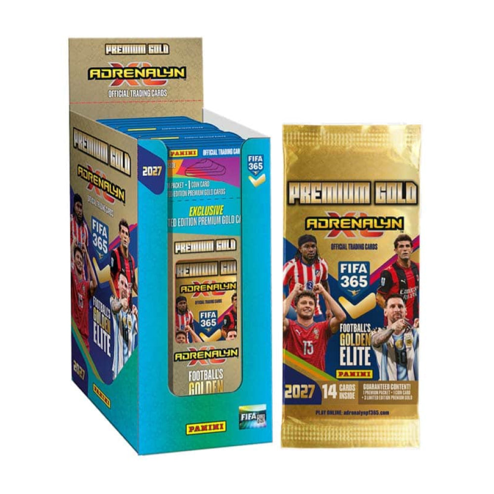 Panini FIFA 365 2026/2027 TC Adrenalyn XL – Display de SOBRES PREMIUM GOLD