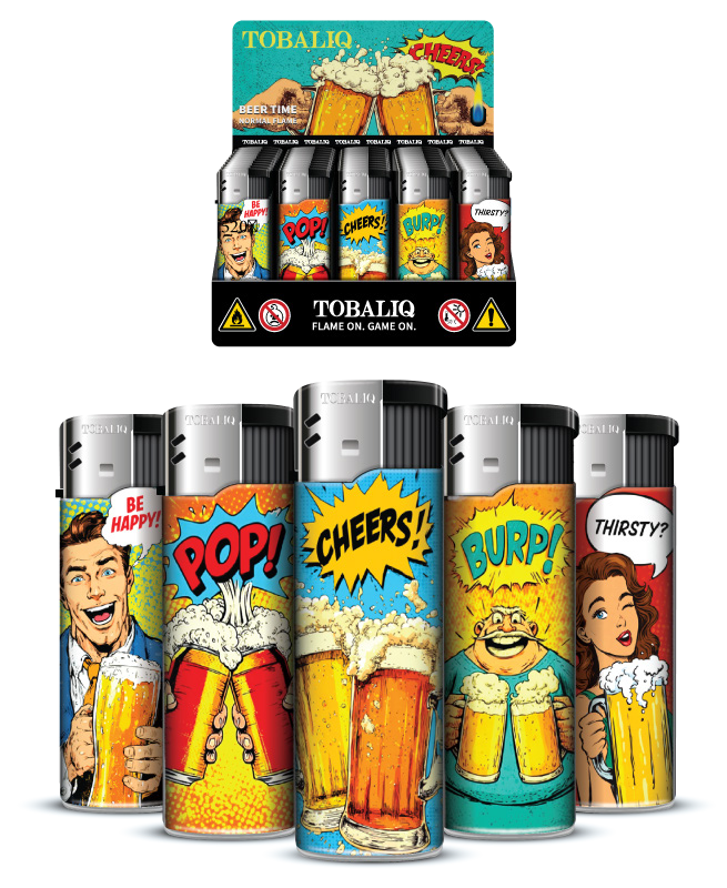 TOBALIQ Feuerzeug - BEER TIME