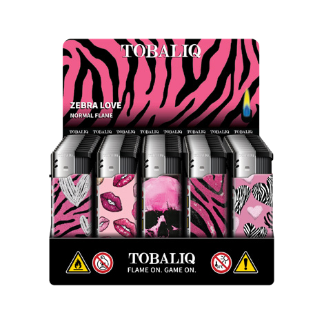 TOBALIQ Feuerzeug - ZEBRA LOVE