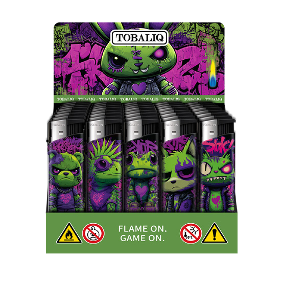 TOBALIQ Feuerzeug - ANGRY PURPLE