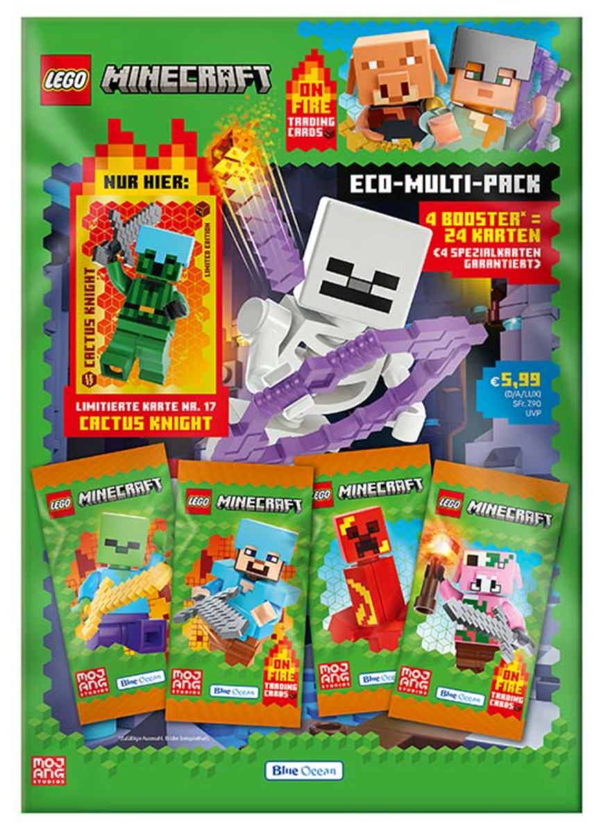 Minecraft „On Fire“ TC Serie 3 – Multipack (4 Booster)