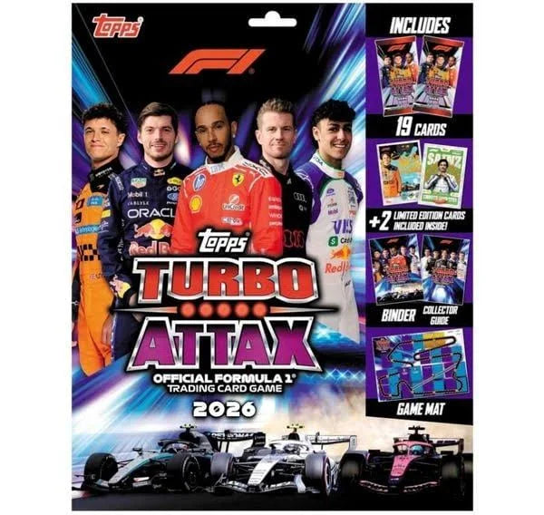 Turbo Attax Formel 1 TC 2026 – Starter Pack (21 Karten + Sammelmappe)